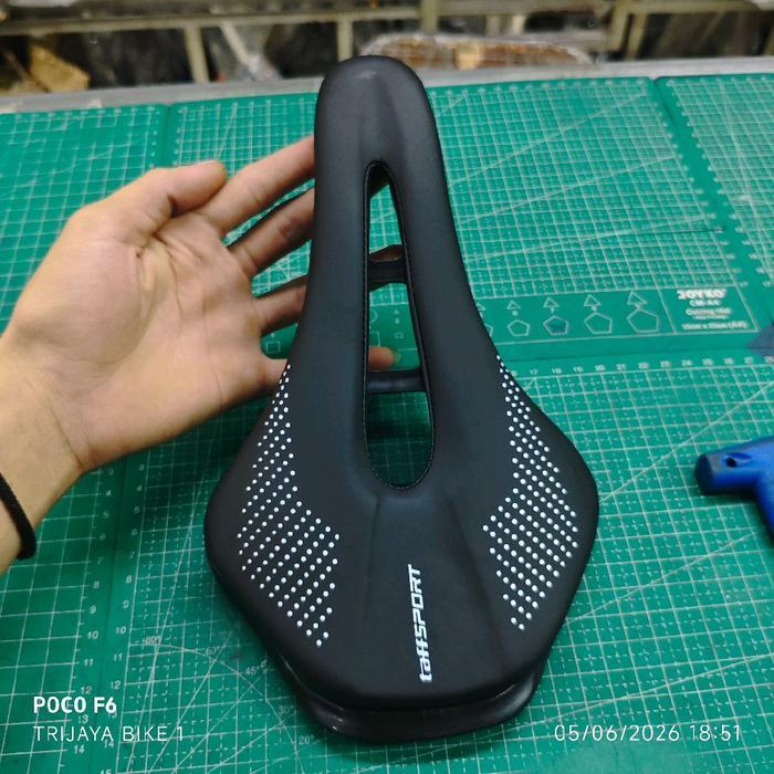 Sadel Jok Sepeda WestBiking TAFFSPORT Fixie Roadbike MTB Lipat Folding Model Fizik Bolong Titik WEST