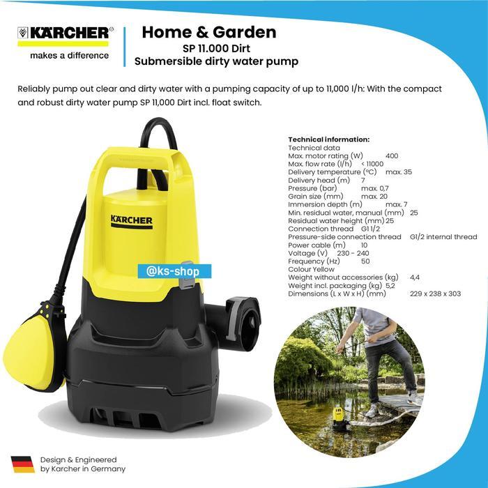 Karcher SP 3 Submersible Pump 350 Watt Karcher Submersible Dirty Water Pump SP 3 Dirt