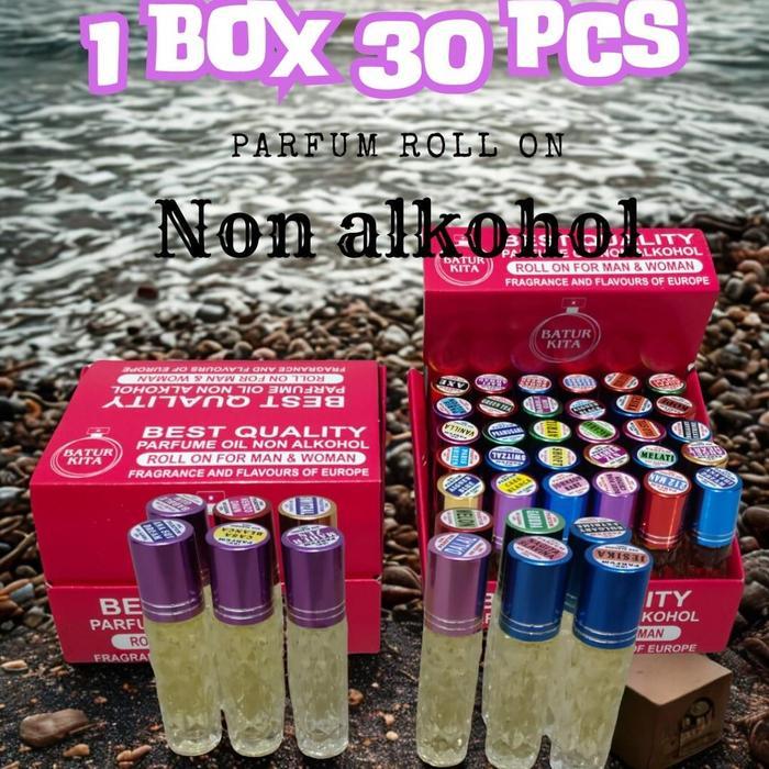 Promo Parfum Wangi Roll On Non Alkohol 1 Dus 30 Aroma Wanita Dus Packing Aman