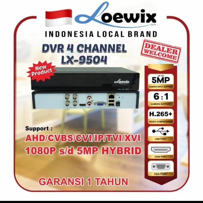 LOEWIX 5 MP DVR 4 CHANNEL LX-9504 4CH XMEYE FULL CHANNEL 5MP