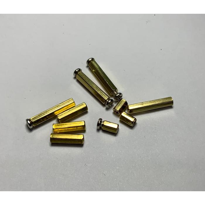 SALE Spacer kaki pcb M2 gold kuningan F to F tiang spicer / Pcb Kaki M2