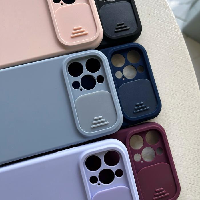 Silicone Case Iphone Slide Camera Full Cover For Iphone