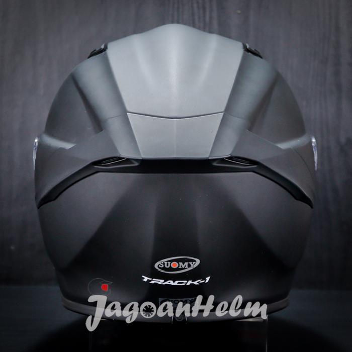 Terbaru Suomy Helm Track1 Solid Black Doff Track 1 Single Visor - Motorcycle