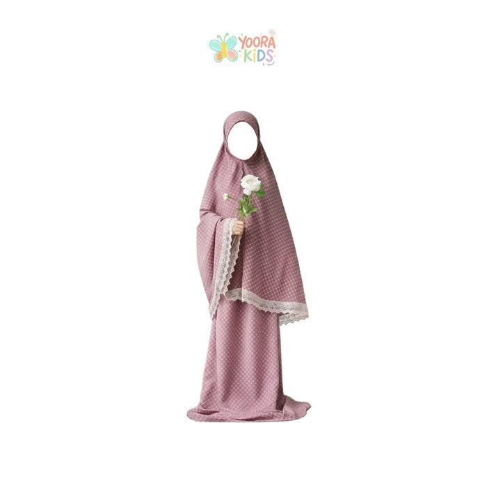 Pilihan Terbaik Zemira Kids Prayer Set - Yoora Sarah Mukena Anak Renda Mewah Yoryu