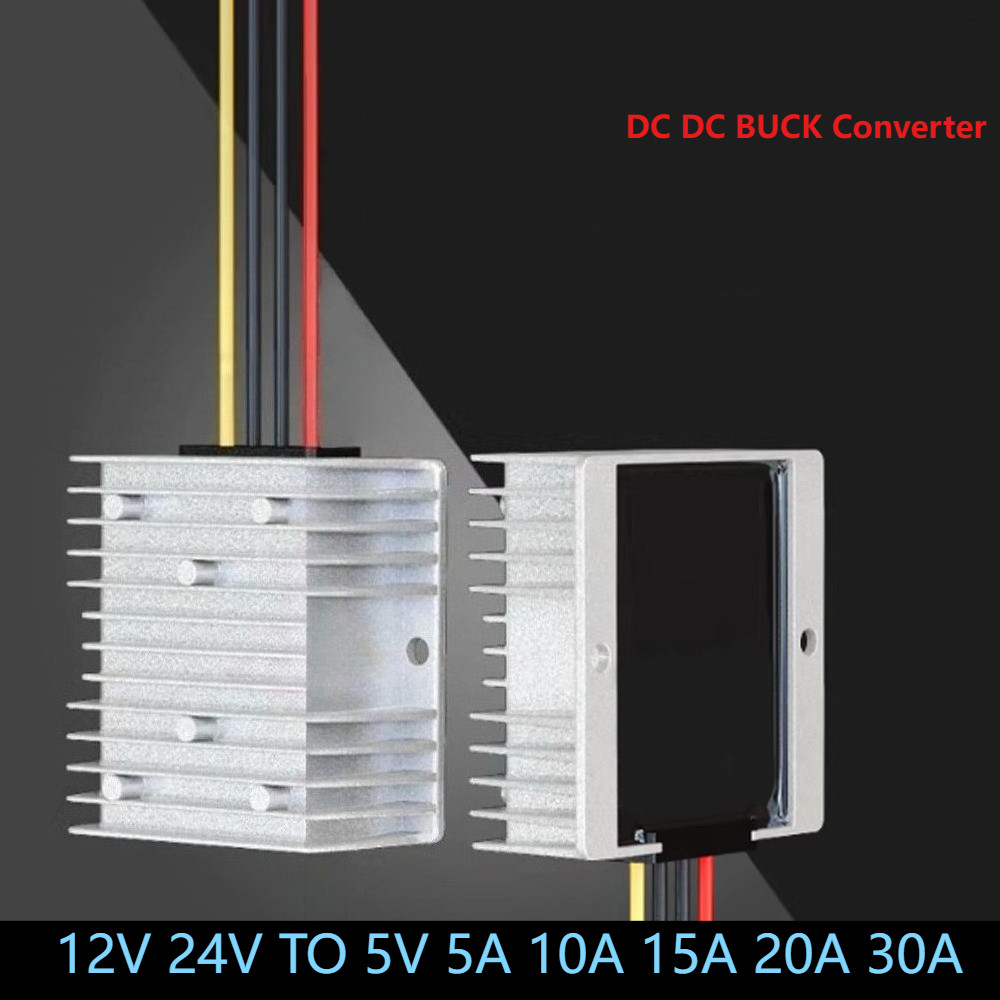 12V 24V to 5V 5A 10A 15A 20A 30A DC Stepdown Power Converter Stabilizer Buck Voltage Regulator Car