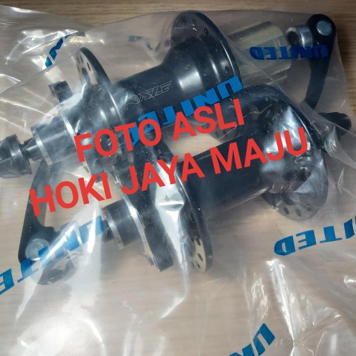 Nonanisa.Shpe- Free Hub 36 Hole Nap Raze Hitam United Bearing Jangkrik Sepasang Original Asli Baru