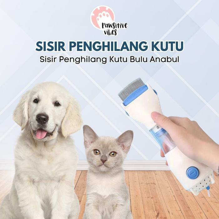 Sisir Kutu Elektrik Untuk Kucing Anjing - Sisir Penghilang Kutu Anabul - Elektrik Uv Comb - Serit