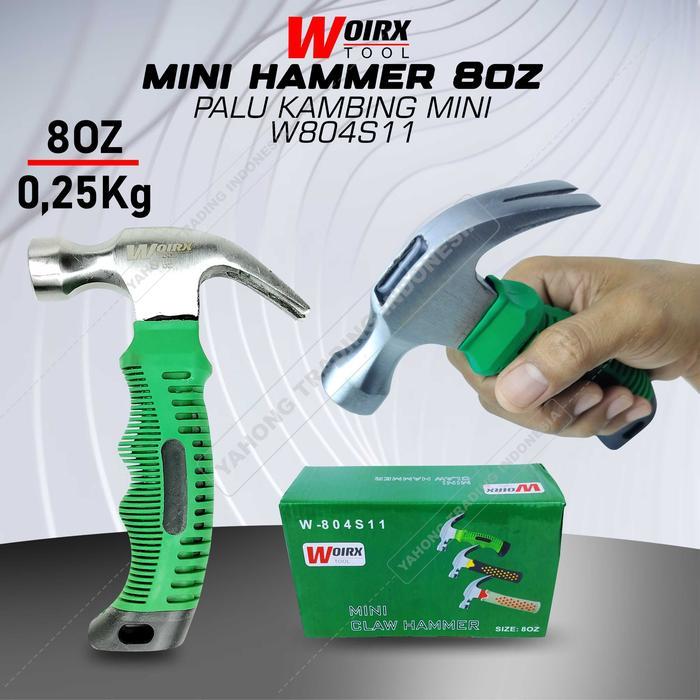 Tekiro - Palu Kambing Mini Gagang Fiber 8 Oz (0.25 Kg / 250 Gram) Woirx Tool