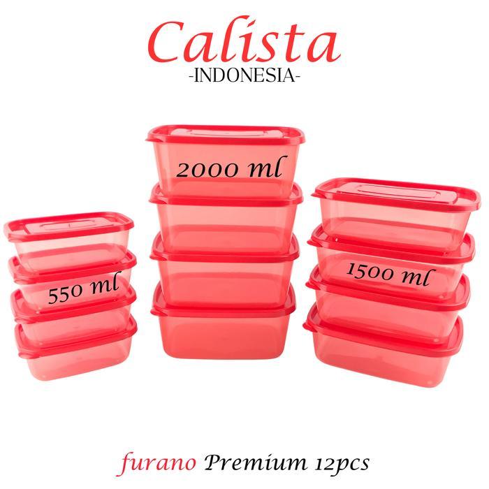 [ CALISTA ] TOPLES PLASTIK CALISTA FURANO PREMIUM PUTIH BENING SET ISI 12PCS FOOD CONTAINER