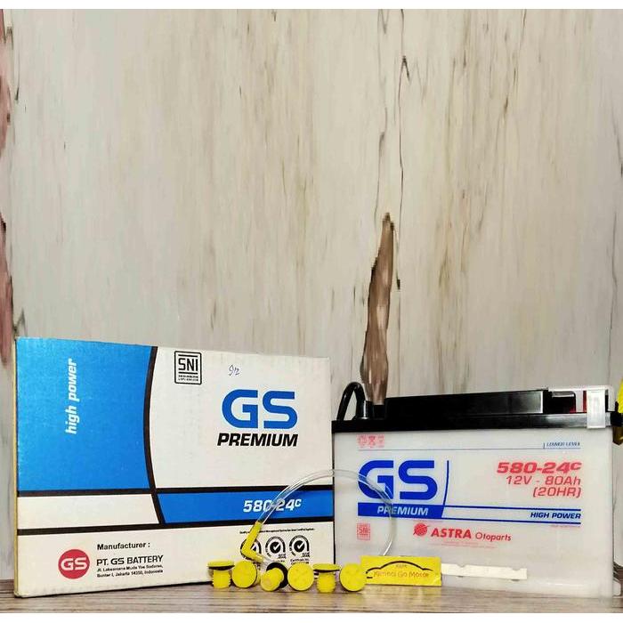 AKI GS ASTRA PREMIUM 580-24 58024 ACCU GS PREMIUM BASAH MOBIL EROPA