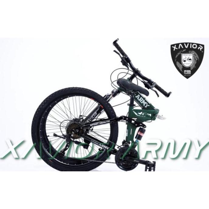 sepeda lipat mtb 26 inch xavior army 27 sp spoke wheel