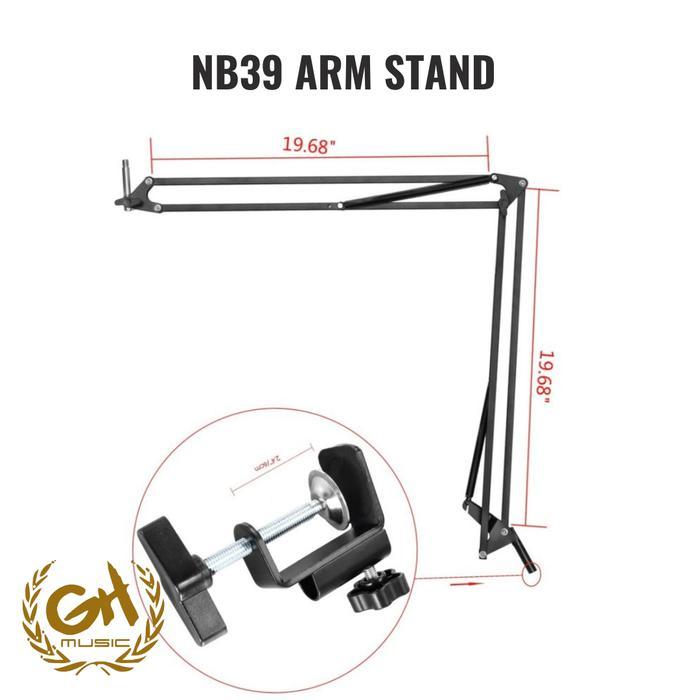 Kualitas Terbaik Mic Arm Stand Recording Zoom Podcast Broadcast Cover Lagu Voice Over