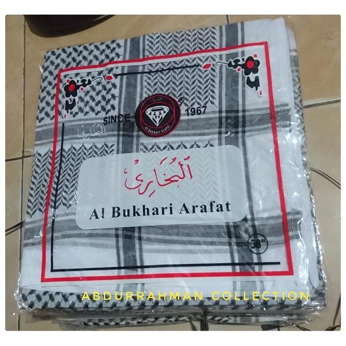 ASLI Sorban Almas Arafat Hitam Putih READY STOCK