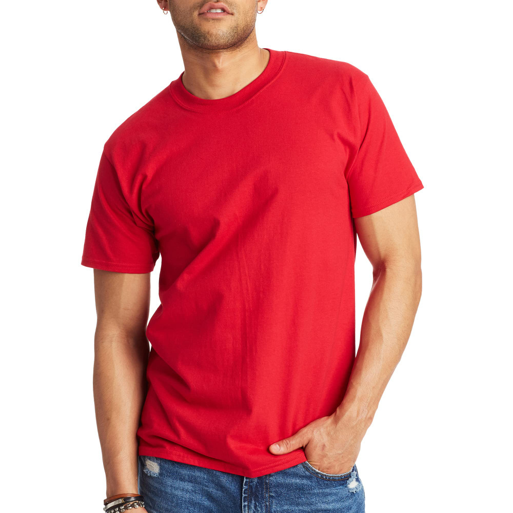 Hanes Men's Beefy-t T-Shirt, Heavyweight Cotton Tee, 1 or 2 Pack, Big & Tall S - 4XL Quality Unique