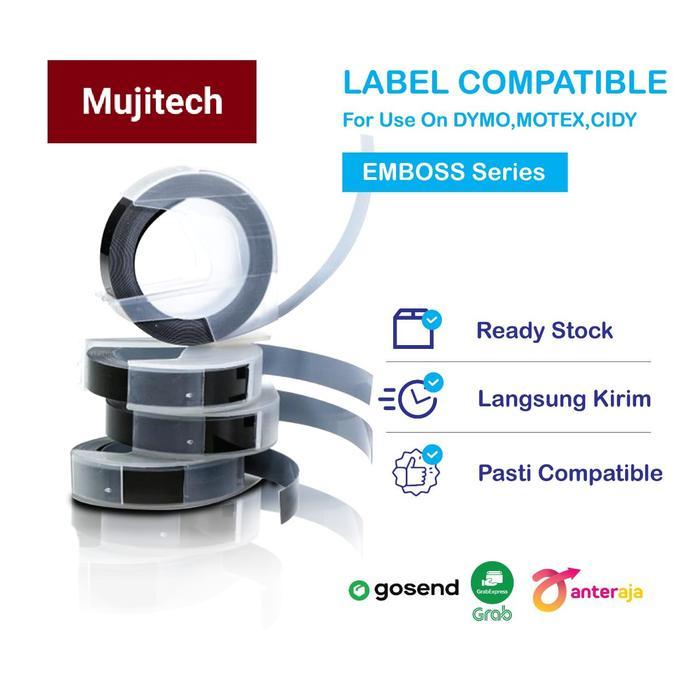 LABEL DYMO EMBOSS 9mm x 3m CIDY