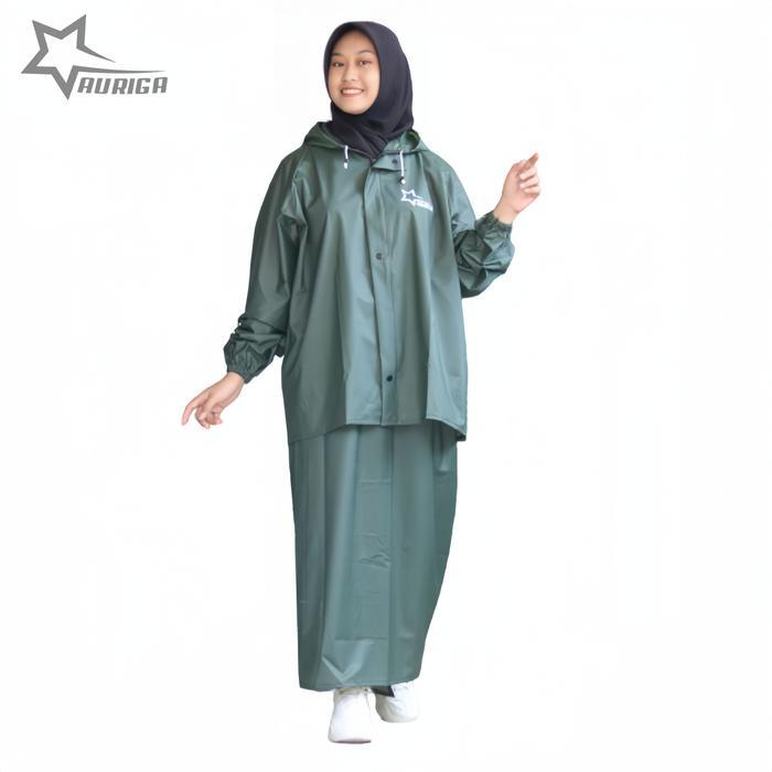 Jas Hujan Wanita Rok Mantel Hujan Setelan Baju dan Rok Wanita Dewasa