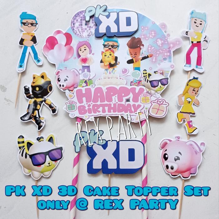 PK XD Cake Topper Set/Cake Topper PK XD/Topper 3D PK XD/Game PK XD