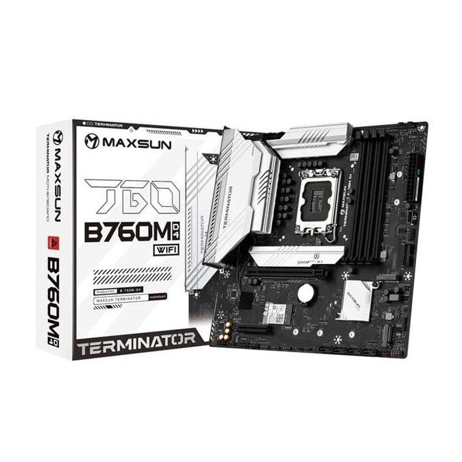 MOTHERBOARD MAXSUN TERMINATOR B760M D4 WIFI (LGA1700, B760, DDR4, USB3