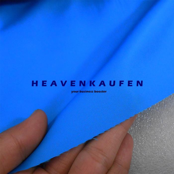 CUCI GUDANG Kain Jaket Parasut Micro NS Warna Biru Turkish Biru Langit Water Resistant Harga Per