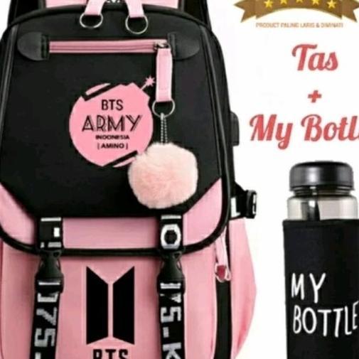 ORIGINAL Tas Sekolah Wanita BTS Army Tas Anak Perempuan READY STOCK