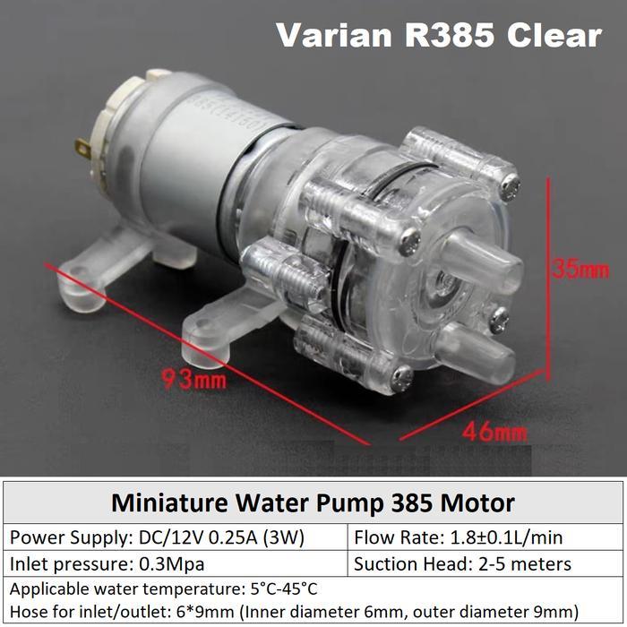 Pompa Air Mini Motor Dinamo Dc 12V Dispenser Aqua Galon Bawah Aquarium