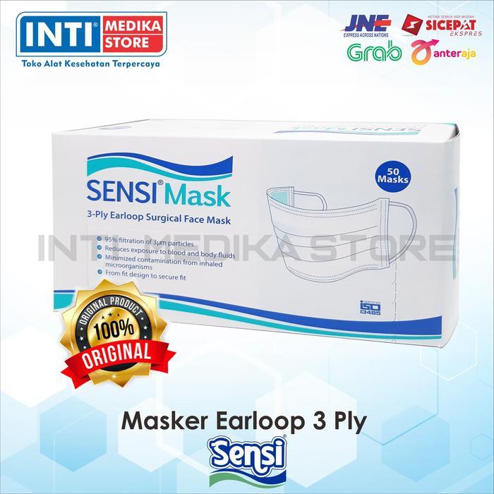 SENSI - Masker Earloop Sensi 3 Ply Masker Karet Sensi Masker Sensi