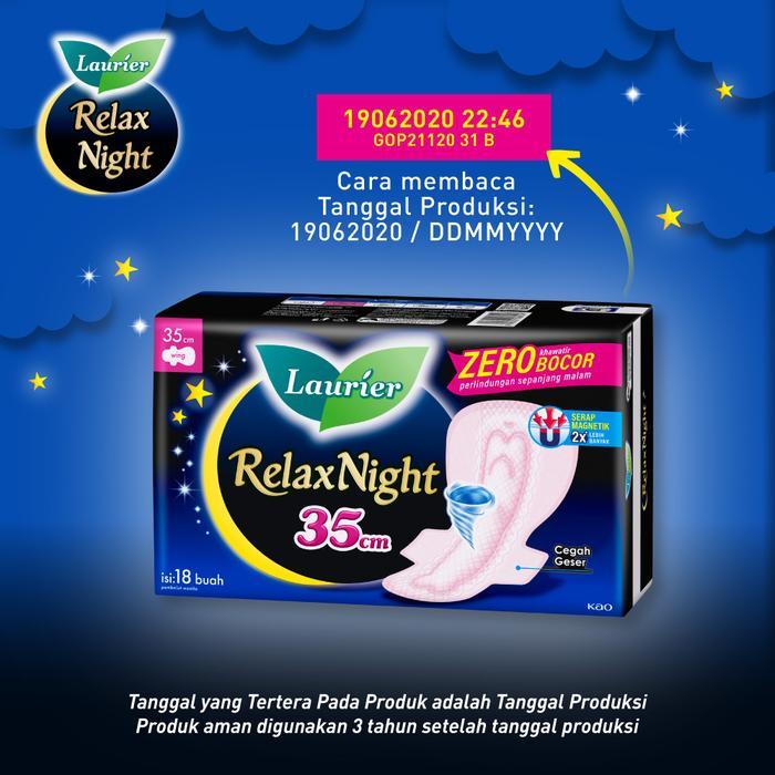 qgk4- Laurier Relax Night 16S Twinpack - Pembalut Wing 30Cm