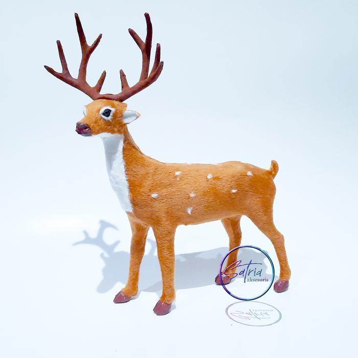 Ornamen Natal Boneka Rusa Natal Pajangan Natal Rusa 45Cm Original