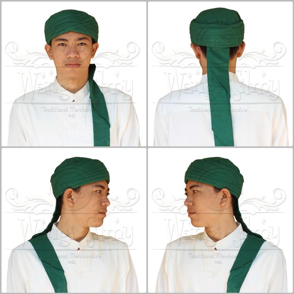 Peci Sorban Imamah Tinggal Pakai Imamah Instan Peci Songkok Imamah Hijau