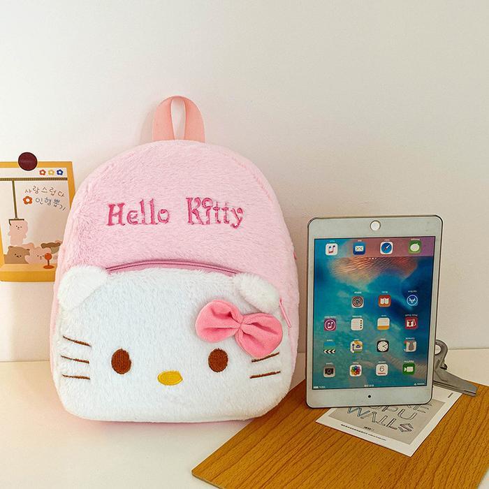 7lc9- Tas Bulu Anak Karakter Sanrio Tas Tote Bag Motif Boneka Tas Ransel