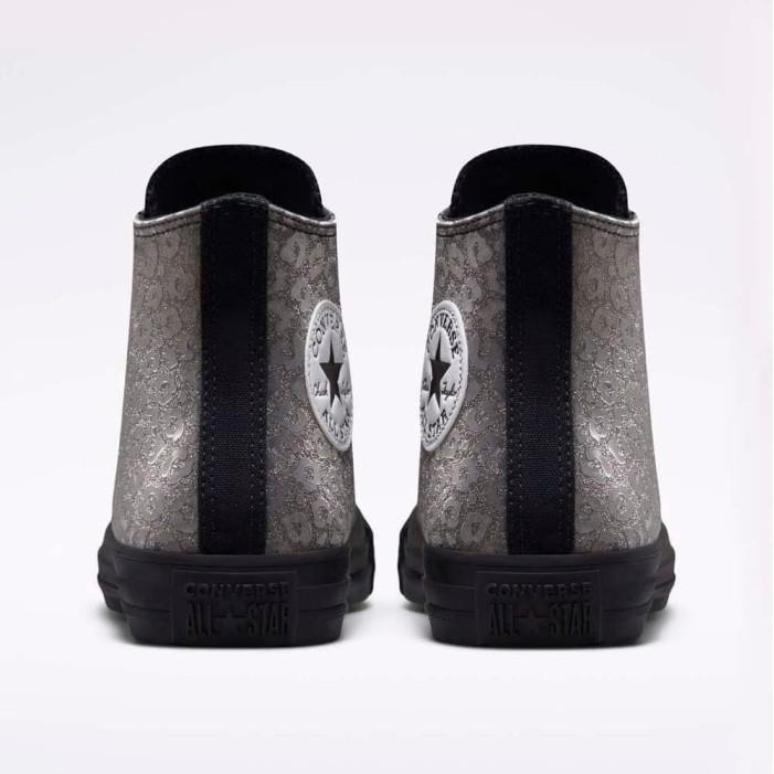 Grosir Sepatu Sneakers Wanita Converse Ctas Ox Leopard Glitter Silver 572039C Terlariss 