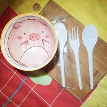 JTTOP" SENDOK GARPU PLASTIK SET / PAKET SENDOK GARPU STERIL PREMIUM