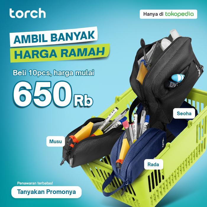 TORCH Antro Tas Pouch Transparan Sling Bag Mini Anti Air Stationery Pria nita Unise