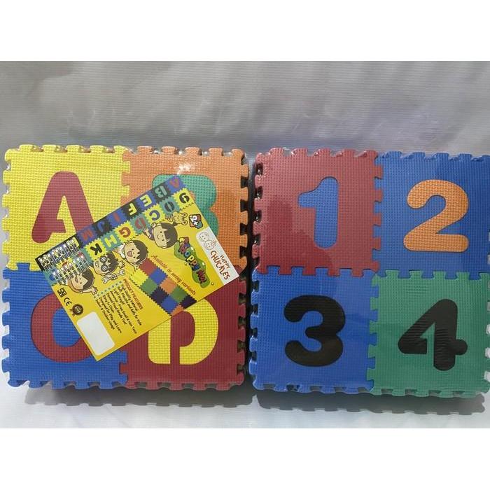 Puzzle Matras Angka Abjad Matras Edukasi Anak Terbaru 