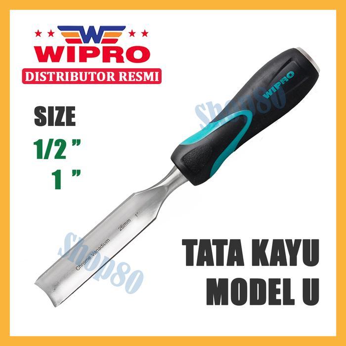 Wipro Tatah Model U Pahat Tata Kayu Lengkung Kuku 1/2" 1" 12 25 mm