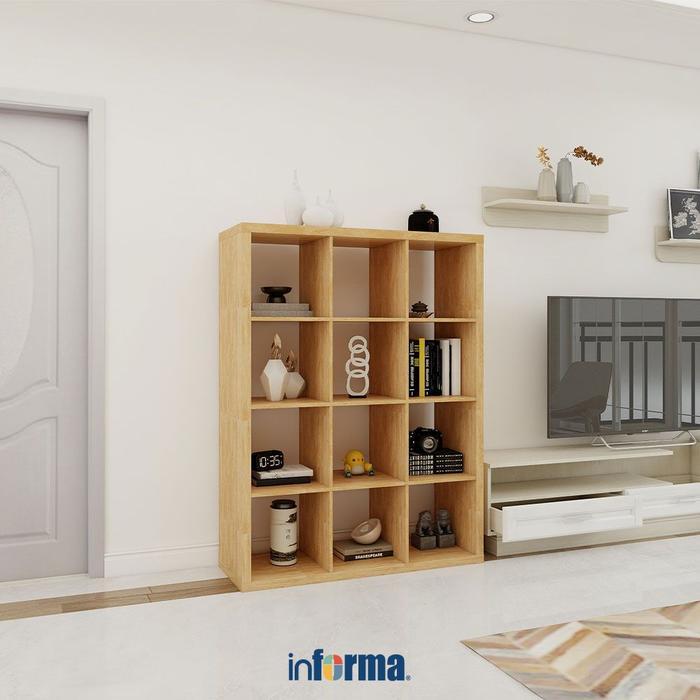 Informa Dallas Rak Buku Penyimpanan Buku Tempat Pajangan Sekat Ruangan Lemari Arsip Organizer