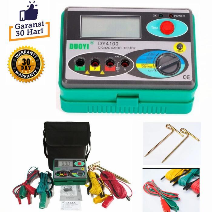 CUCI GUDANG DIGITAL EARTH TESTER GRONDING DY 4100 MEGGER EARTH TESTER