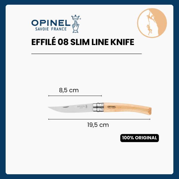 Opinel Effil 08 Slim Line Knife - Beechwood Handle/Stainless Steel