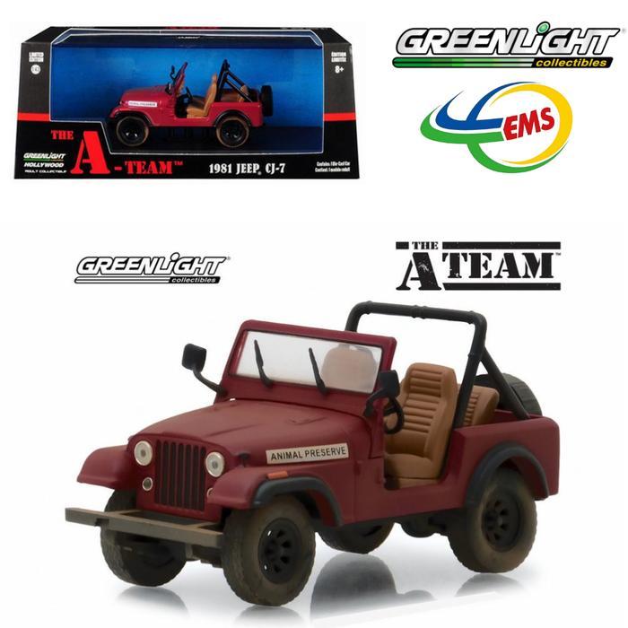 86528 - Greenlight 1/43 Jeep Cj-7 Red
