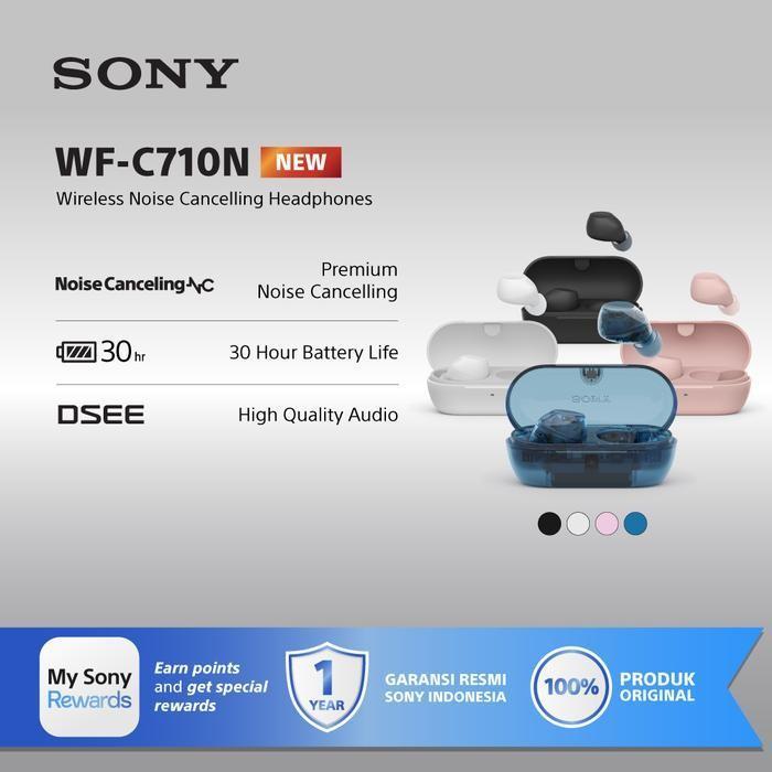 Sony Wf-C710N / Wfc710N / Wf C 710N / Wf C 710 N Anc Tws Truly Wireless Noise-Canceling Earbuds