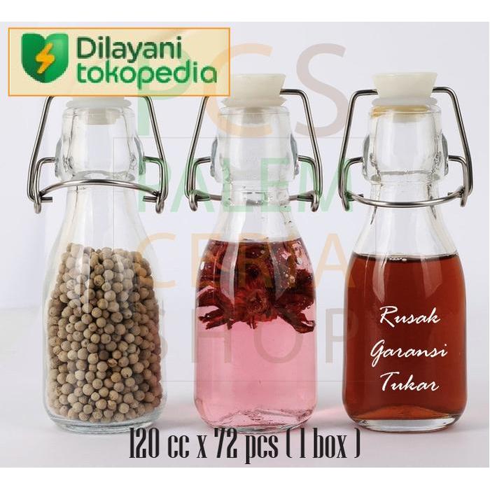 [1 Box = 72 pcs] Swing Bottle 120 ml cc Botol Kaca semi-borosilicate