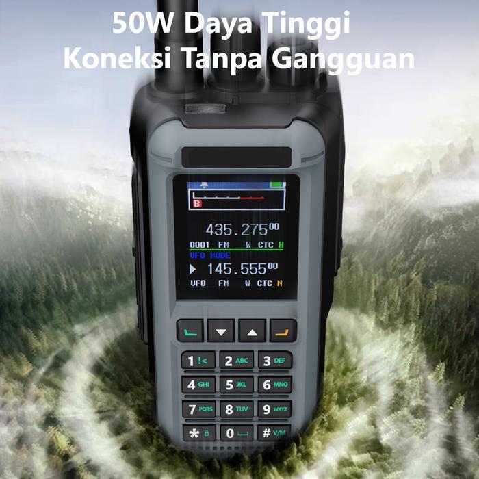 Everystr- 999 Saluran Uhf/Vhf Walkie Talkie Ht P8260 50W Daya Tinggi Outdoor 2-50Km Call Distance