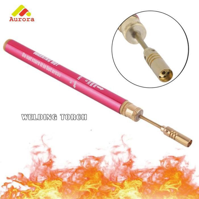 Solder Pena Gas Portable Cordless Untuk Las Aluminium Kuningan Bisa Isi Ulang Mini Gas Blow Torch