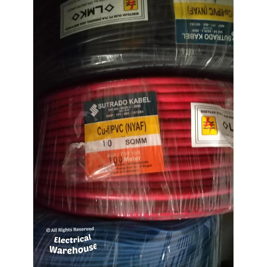 NEW Kabel NYAF Tunggal Serabut 1x10mm (1 x 10 mm 10mm) SUTRADO ORIGINAL