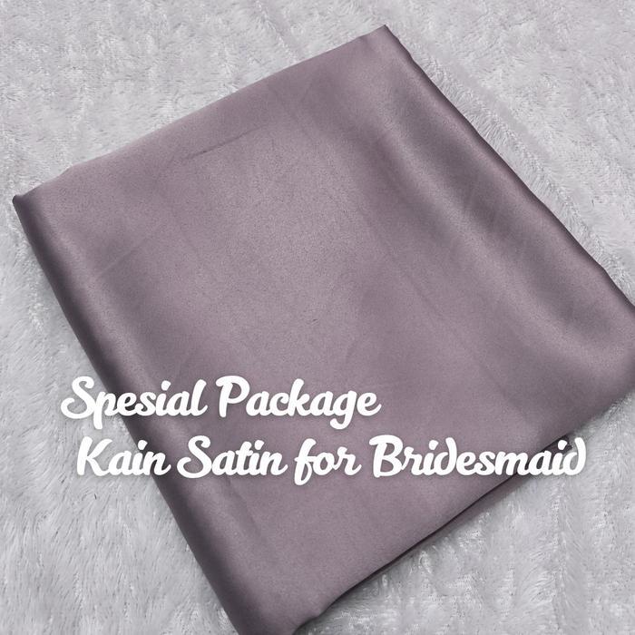 Terlaris Spesial Package Kain Satin Bridesmaid Warna Taro Mauve , Seragam Bridesmaid Kain Satin