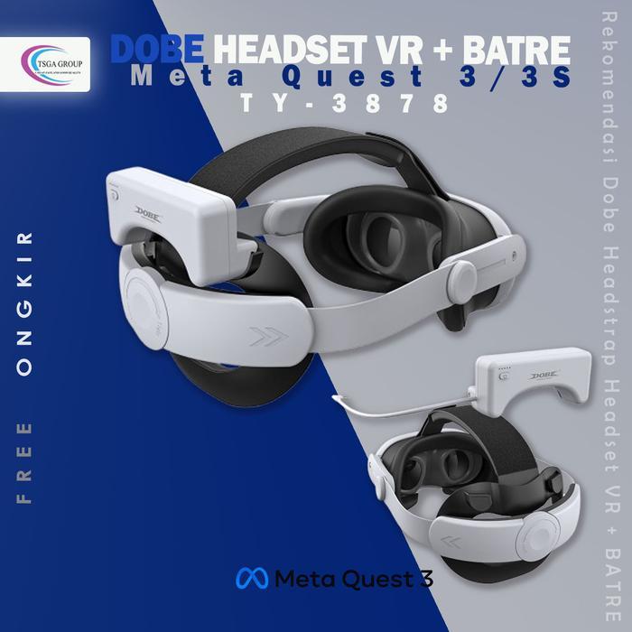 DOBE Headset Strap VR Battery For Quest 3 / Headstrap Quest 3S VR / Head Strap kepala VR Quest 3/3S