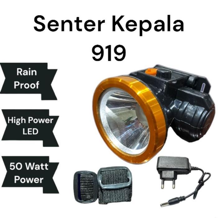 SENTER KEPALA FOKUS 80 WATT / SENTER KEPALA BATERAI CAS 715 / SENTER KEPALA BATERAI LITHIUM CAS
