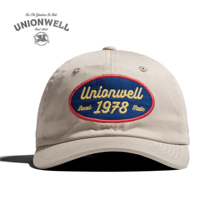 Unionwell Caps Dallas Topi Baseball Drill Warna Khaki dengan Tali Kulit Khaki