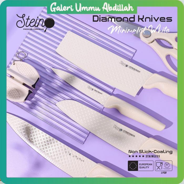 Official Stein Cookware Pisau Diamond Knives Set 6 In 1 Original