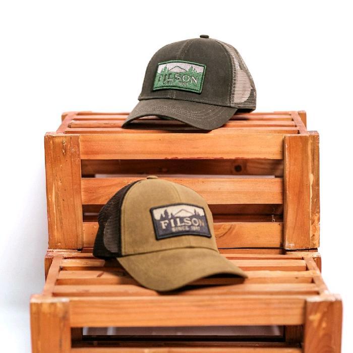 Filson Cap Trucker Tan and Otter Green Original Filson Diskon 10%